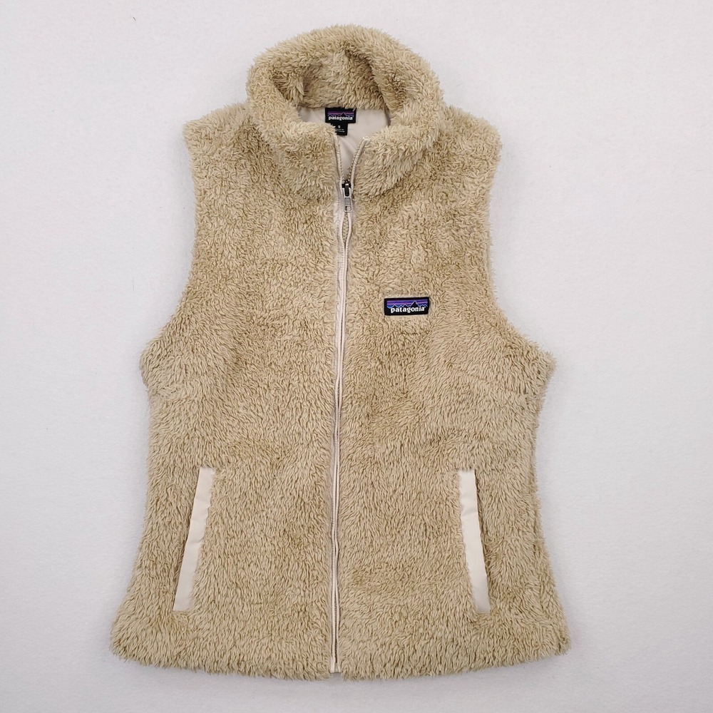 Patagonia Vest Womens Small Beige Tan Los Gatos Fleece Jacket Deep High Pile